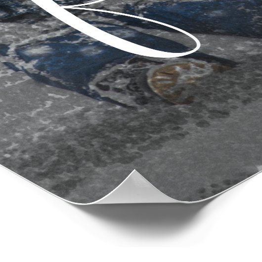 抽象芸術カスタムオーバーレイ ポスター (角)