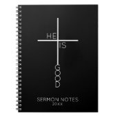 抽象芸術カスタムクロスミニマリストのクリスチャン ノートブック (正面)