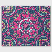 抽象芸術カスタムマンダラアイディア#6 ラッピングペーパー (フラット)