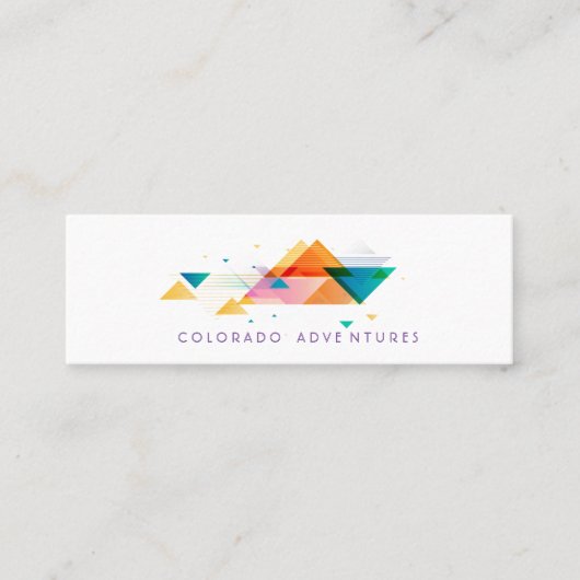 抽象芸術カスタム山 スキニー名刺 (正面)