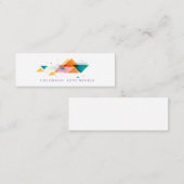 抽象芸術カスタム山 スキニー名刺 (正面/裏面)