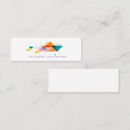 抽象芸術カスタム山 スキニー名刺 (正面/裏面)