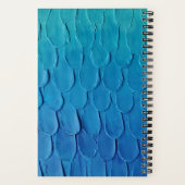 抽象芸術カスタム水中ブルーマーメイドグラデーションー ノートブック (裏面)