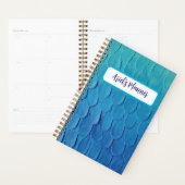 抽象芸術カスタム水中ブルーマーメイドグラデーションー プランナー手帳 (ディスプレー)