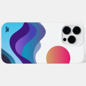 抽象芸術カスタム海波太陽ネオンミニマルホワイト Case-Mate iPhoneケース (裏面 (横))