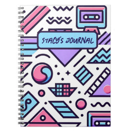 抽象芸術カスタム90ズエステティックカゼットスクイグルス ノートブック