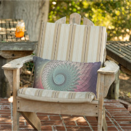 抽象芸術カタツムリカラフルモダンフラクタルアート アウトドアクッション