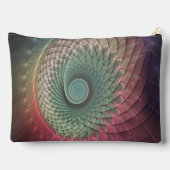 抽象芸術カタツムリカラフルモダンフラクタルアート アクセサリーポーチ (裏面)