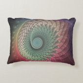 抽象芸術カタツムリカラフルモダンフラクタルアート アクセントクッション (裏面)