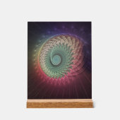 抽象芸術カタツムリカラフルモダンフラクタルアート アクリルサイン (正面)