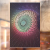 抽象芸術カタツムリカラフルモダンフラクタルアート ウィンドウサイン (シート2)