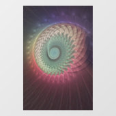 抽象芸術カタツムリカラフルモダンフラクタルアート ウィンドウサイン (シート)