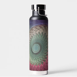 抽象芸術カタツムリカラフルモダンフラクタルアート ウォーターボトル