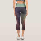 抽象芸術カタツムリカラフルモダンフラクタルアート カプリレギンス (裏面)