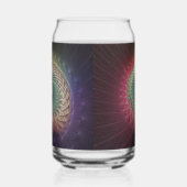 抽象芸術カタツムリカラフルモダンフラクタルアート ガラス缶 (右)