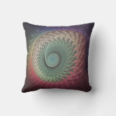 抽象芸術カタツムリカラフルモダンフラクタルアート クッション (裏面)