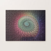 抽象芸術カタツムリカラフルモダンフラクタルアート ジグソーパズル (横)