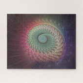 抽象芸術カタツムリカラフルモダンフラクタルアート ジグソーパズル (横)