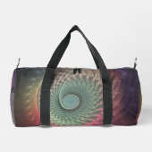 抽象芸術カタツムリカラフルモダンフラクタルアート ダッフルバッグ (裏面)