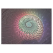 抽象芸術カタツムリカラフルモダンフラクタルアート テーブルクロス (正面(横))