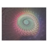 抽象芸術カタツムリカラフルモダンフラクタルアート テーブルクロス (正面(横))