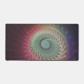 抽象芸術カタツムリカラフルモダンフラクタルアート デスクマット (正面)