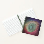 抽象芸術カタツムリカラフルモダンフラクタルアート ノートブック (内部)