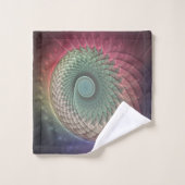 抽象芸術カタツムリカラフルモダンフラクタルアート バスタオルセット (ウォッシュタオル)