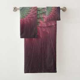 抽象芸術カタツムリカラフルモダンフラクタルアート バスタオルセット