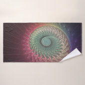 抽象芸術カタツムリカラフルモダンフラクタルアート バスタオル (バスタオル)