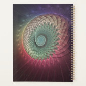 抽象芸術カタツムリカラフルモダンフラクタルアート プランナー手帳 (裏面)