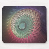 抽象芸術カタツムリカラフルモダンフラクタルアート マウスパッド (正面)