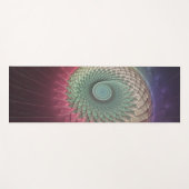 抽象芸術カタツムリカラフルモダンフラクタルアート ヨガマット (正面(横))