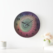 抽象芸術カタツムリカラフルモダンフラクタルアート ラージ壁時計 (ホーム)