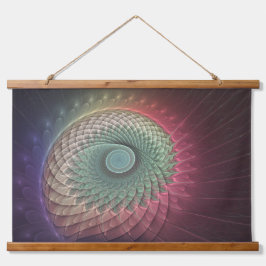 抽象芸術カタツムリカラフルモダンフラクタルアート 吊り下げ型タペストリー