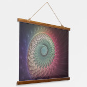 抽象芸術カタツムリカラフルモダンフラクタルアート 吊り下げ型タペストリー (傾斜あり)