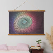 抽象芸術カタツムリカラフルモダンフラクタルアート 吊り下げ型タペストリー (寝室)