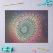 抽象芸術カタツムリカラフルモダンフラクタルアート 薄葉紙 (クラフト)