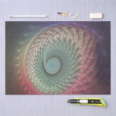 抽象芸術カタツムリカラフルモダンフラクタルアート 薄葉紙 (クラフト)