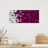 抽象芸術カタール国旗、カタールカラーズポスター ポスター (キッチン)