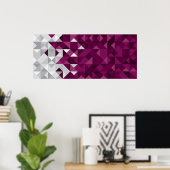 抽象芸術カタール国旗、カタールカラーズポスター ポスター (ホームオフィス)