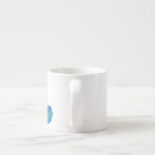 抽象芸術カッコいいウォー絵を描(ばちゃばちゃ)跳ねる エスプレッソカップ (裏面)