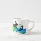 抽象芸術カッコいいウォー絵を描(ばちゃばちゃ)跳ねる エスプレッソカップ (右)