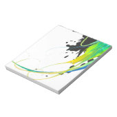 抽象芸術カッコいいウォー絵を描(ばちゃばちゃ)跳ねる ノートパッド (回転)