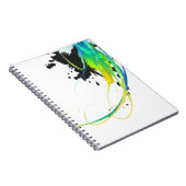 抽象芸術カッコいいウォー絵を描(ばちゃばちゃ)跳ねる ノートブック (右側)