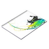 抽象芸術カッコいいウォー絵を描(ばちゃばちゃ)跳ねる ノートブック (左側)
