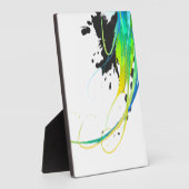 抽象芸術カッコいいウォー絵を描（ばちゃばちゃ）跳ねる フォトプラーク (側面)