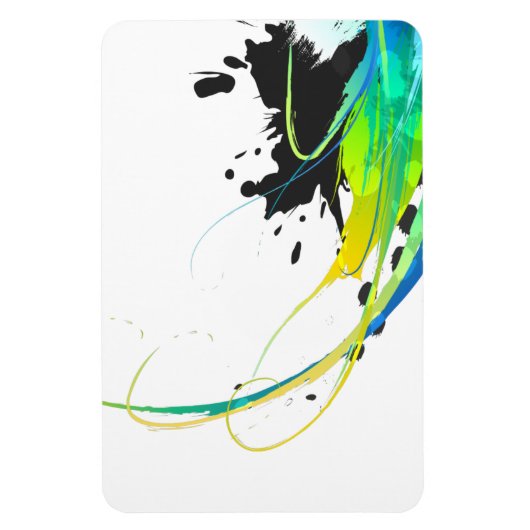 抽象芸術カッコいいウォー絵を描（ばちゃばちゃ）跳ねる マグネット (縦)