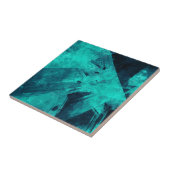 抽象芸術カッコいいギザギザの青いアート タイル (側面)