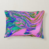 抽象芸術カッコいいチャートレイズとホットピンクグルーブヴィレトロ アクセントクッション (裏面)